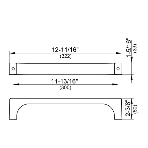 Immagine di Keuco EDITION 11 maniglione L.32 cm, finitura cromo 11107010000