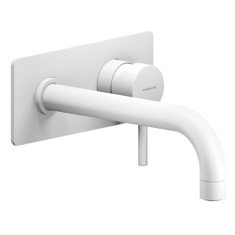 Immagine di Nobili LIVE miscelatore lavabo solo parte esterna monocomando a parete, finitura polar white LV00198WM