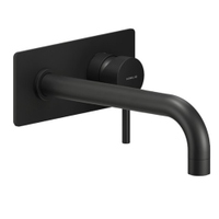 Immagine di Nobili LIVE miscelatore lavabo solo parte esterna monocomando a parete bocca lunga P.20 cm, finitura velvet black LV00198/1BM