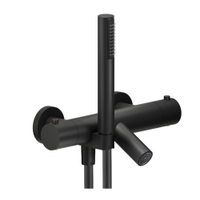 Immagine di Nobili LIVE miscelatore termostatico vasca esterno con set doccia, colore mora finitura opaco LV00010/2BM