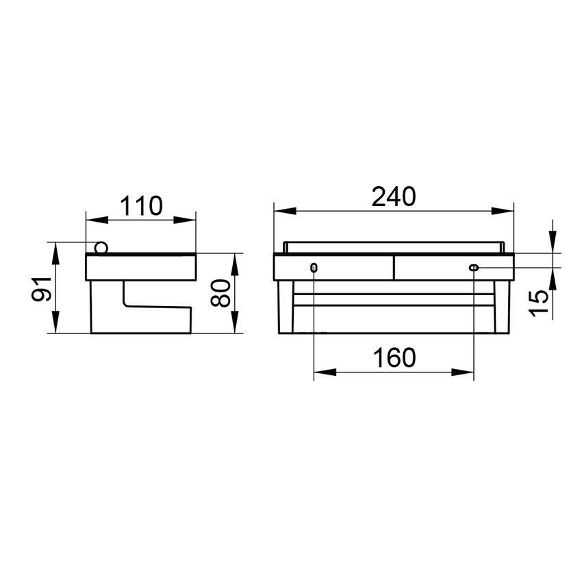Immagine di Keuco bacinella estraibile in acrilico, resistente al sapone, infrangibile e resistente ai raggi UV, con tergivetro incluso, finitura cromo/bianco 12759170000