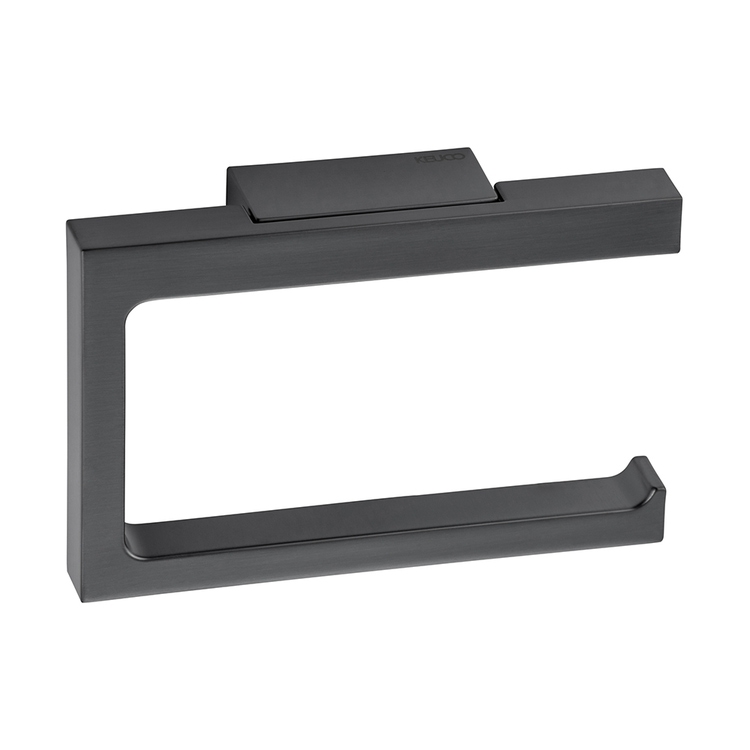 Immagine di Keuco EDITION 11 portarotolo aperto, per larghezza rotoli 10-12 cm, colore nero finitura spazzolato 11162130000