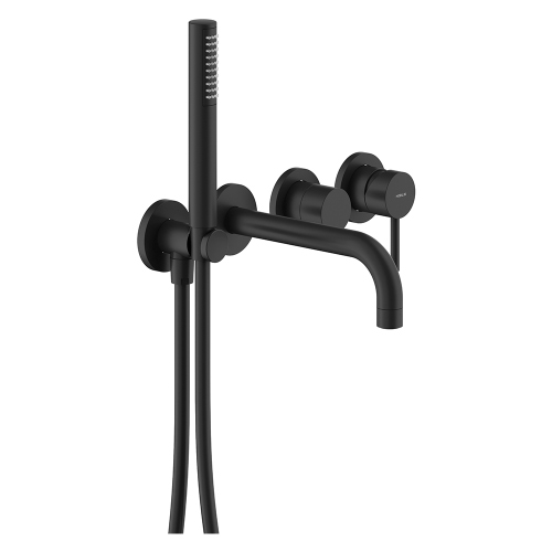 Immagine di Nobili LIVE miscelatore vasca solo parte esterna monocomando incasso a 2 vie, colore mora finitura opaco WEBK110/91TBM