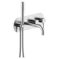 Immagine di Nobili LIVE miscelatore vasca solo parte esterna monocomando incasso a 2 vie, finitura inox WEBK110/90TIX