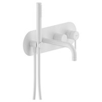 Immagine di Nobili LIVE miscelatore vasca solo parte esterna monocomando incasso a 2 vie, finitura polar white WEBK110/90TWM