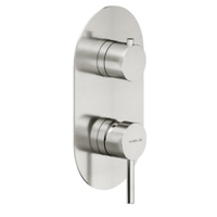 Immagine di Nobili LIVE miscelatore doccia solo parte esterna monocomando L.12 cm H.21 cm incasso a 2 vie, finitura inox WE81102/TIX