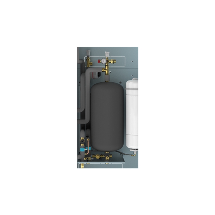 Daikin Kit idraulico preassemblato include vaso d’espansione 12 litri, valvola sicurezza sanitario 6 bar, miscelatrice termostatica ACS, valvola bypass e accumulo inerziale 28 litri IT.IDRAULICOMB