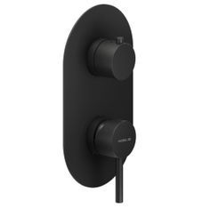 Immagine di Nobili LIVE miscelatore doccia solo parte esterna monocomando L.12 cm H.21 cm incasso a 2 vie, colore mora finitura opaco WE81102/TBM