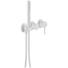 Immagine di Nobili LIVE miscelatore doccia solo parte esterna monocomando incasso a 2 vie, finitura polar white WESK100/1TWM