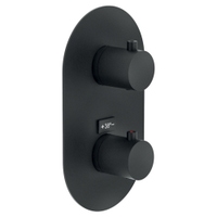 Immagine di Nobili LIVE miscelatore doccia solo parte esterna con termostatico a 1 via, colore mora finitura opaco WE00101/TBM