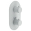 Immagine di Nobili LIVE miscelatore doccia solo parte esterna con termostatico a 2 vie, finitura polar white WE00102/TWM
