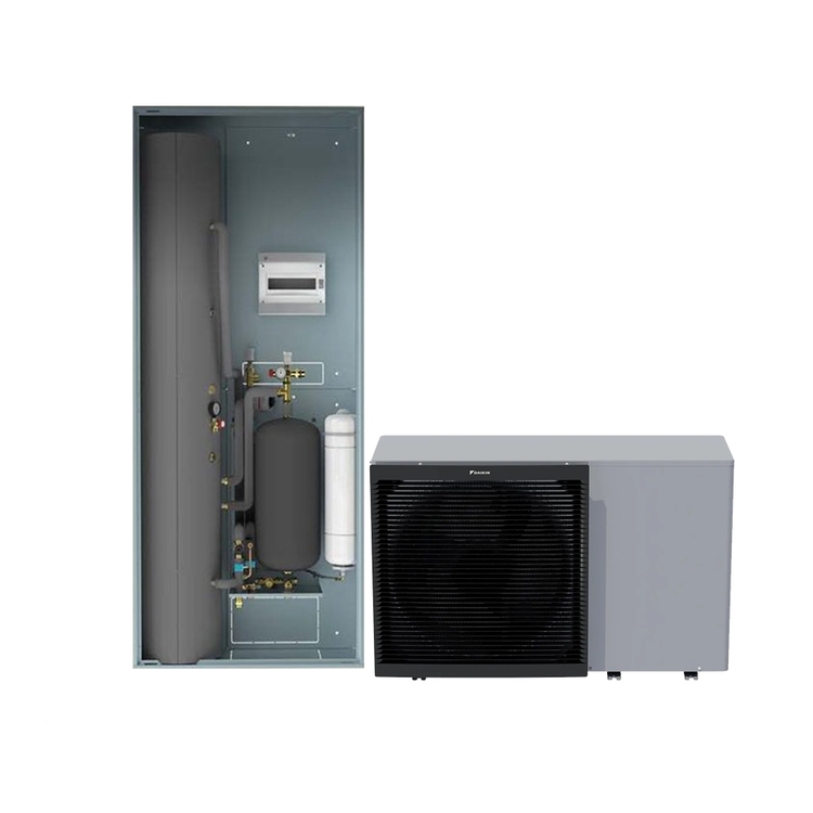 Immagine di Daikin ALTHERMA IN-WALL FULL ELECTRIC MONOBLOC pompa di calore monoblocco 9 kW per riscaldamento, raffrescamento, produzione ACS | armadio da incasso, bollitore ACS, kit idraulico, resistenza elettrica e valvola 3 vie EBLA09D3V3+KIT-IN-WALL
