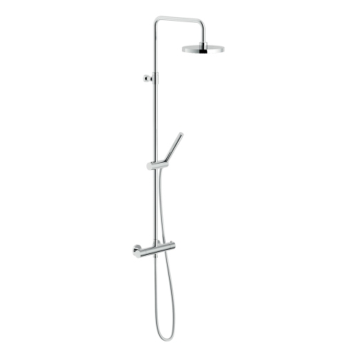 Immagine di Nobili LIVE colonna doccia con termostatico esterno e rampa telescopica, finitura cromo LV00030/50CR