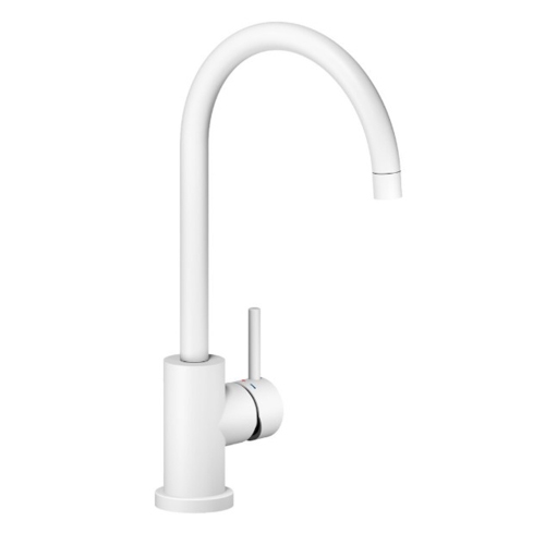 Immagine di Nobili LIVE miscelatore monocomando H.36 cm per lavello, finitura polar white LV00133WM