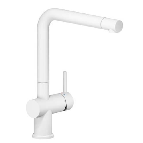 Immagine di Nobili LIVE miscelatore monocomando H.31 cm per lavello, finitura polar white LV00113WM