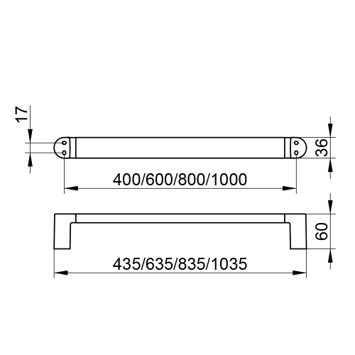 Immagine di Keuco ELEGANCE portasalviette L.84 cm, finitura cromo 11601010800