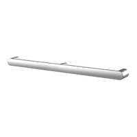 Immagine di Keuco ELEGANCE maniglione L.113 cm, per montaggio orizzontale o verticale, con terzo fissaggio a parete, finitura cromo 31601011100