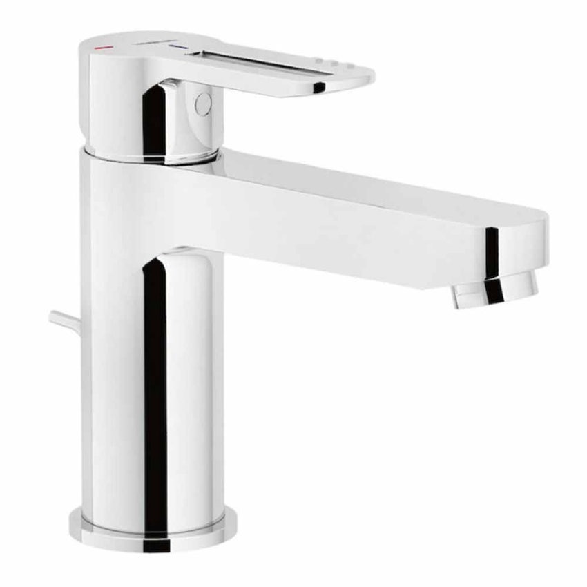 Immagine di Nobili NEW ROAD miscelatore lavabo monocomando bocca lunga a risparmio idrico ed energetico, finitura cromo RDH00118/20CR