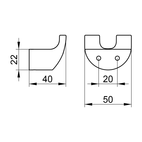 Immagine di Keuco ELEGANCE appendiabiti doppio, finitura cromo 11613010000