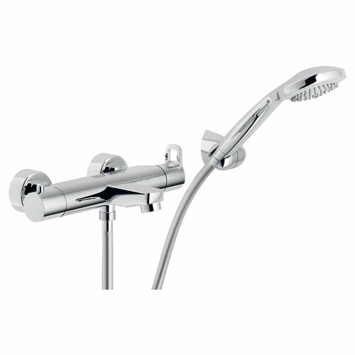 Immagine di Nobili NEW ROAD miscelatore vasca con termostatico esterno e set doccia, finitura cromo RD00410CR