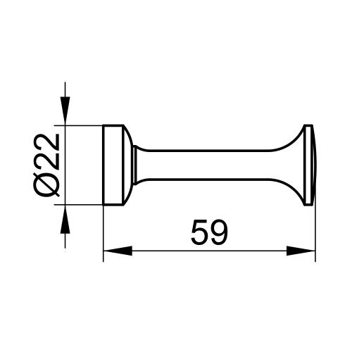 Immagine di Keuco ELEGANCE appendiabiti P.6 cm, finitura cromo 11615010000