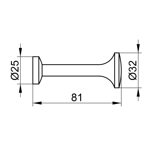Immagine di Keuco ELEGANCE appendiabiti P.8 cm, finitura cromo 11616010000