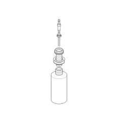 Immagine di Keuco spandisapone 500 ml, adatto per sapone liquido e disinfettanti liquidi e gel disinfettante 14949000100