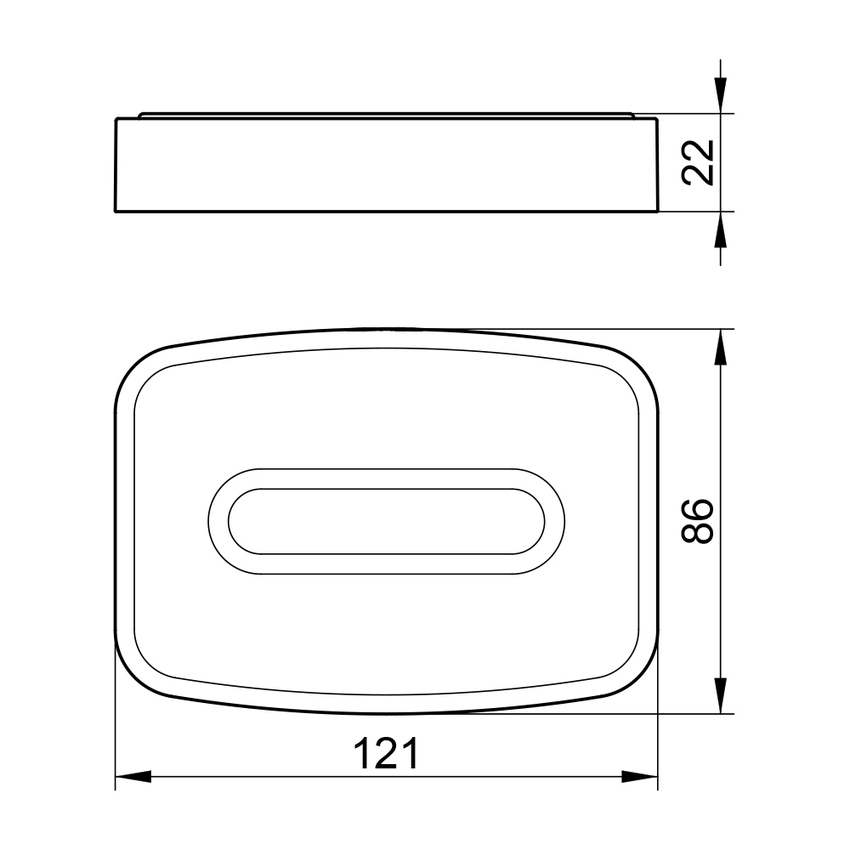 Immagine di Keuco ELEGANCE portasapone da appoggio, completo di bacinella in cristallo satinato, finitura cromo 11655019001