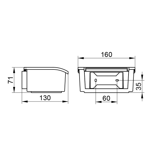 Immagine di Keuco ELEGANCE portasalviette umidificate, contenitore in ceramica colore bianco, finitura cromo 11667013000