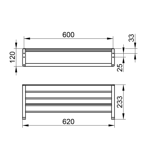 Immagine di Keuco ELEGANCE portateli L.62 cm, finitura cromo 11675010000