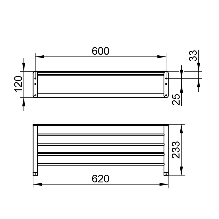 Immagine di Keuco ELEGANCE portateli L.62 cm, finitura cromo 11675010000