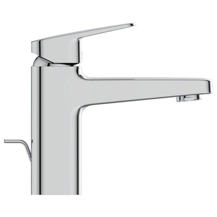 Immagine di Ideal Standard CERAPLAN miscelatore monocomando per lavabo H.16 cm, con aeratore 5 l/min e fissaggi EasyFix, con scarico, finitura cromo BD227AA