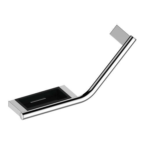 Immagine di Keuco PLAN maniglione 135° con portasapone, versione destra, finitura cromo 14909011037