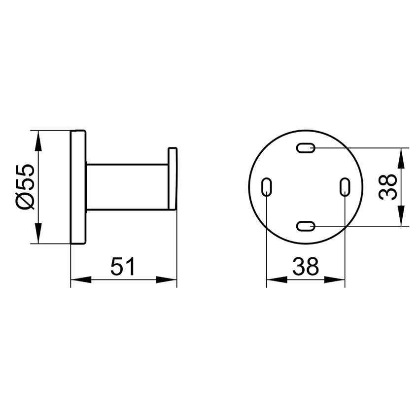 Immagine di Keuco PLAN appendiabiti, finitura cromo 14914010000