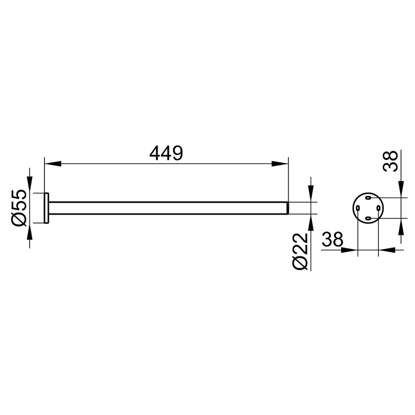 Immagine di Keuco PLAN portasalviette fisso P.45 cm, finitura cromo 14920010000