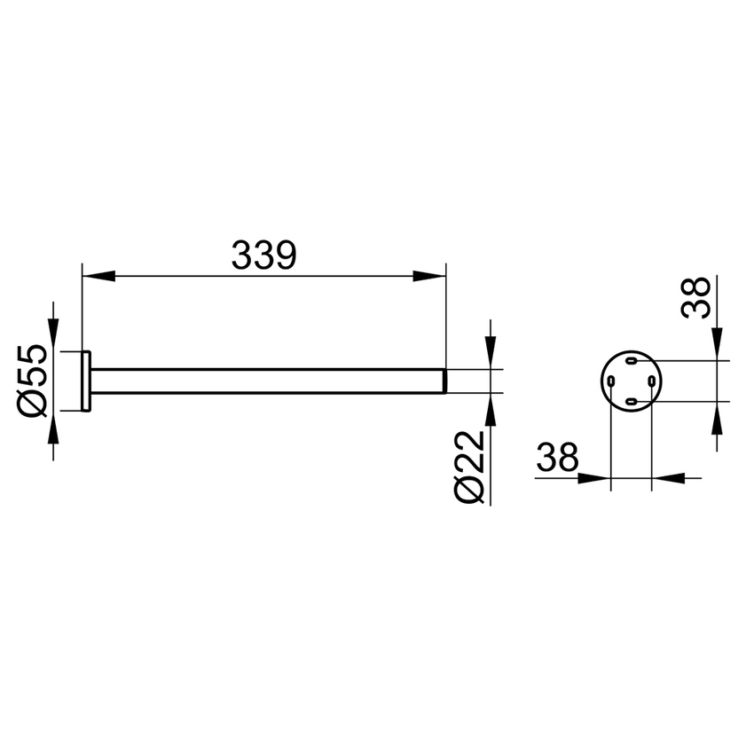 Immagine di Keuco PLAN portasalviette fisso P.34 cm, finitura cromo 14923010000