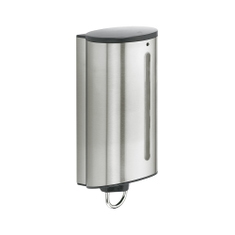 Gessi 38839#031 EMPORIO ACCESSORI porta dispenser d'appoggio, con bicchiere  in vetro satinato, finitura cromo