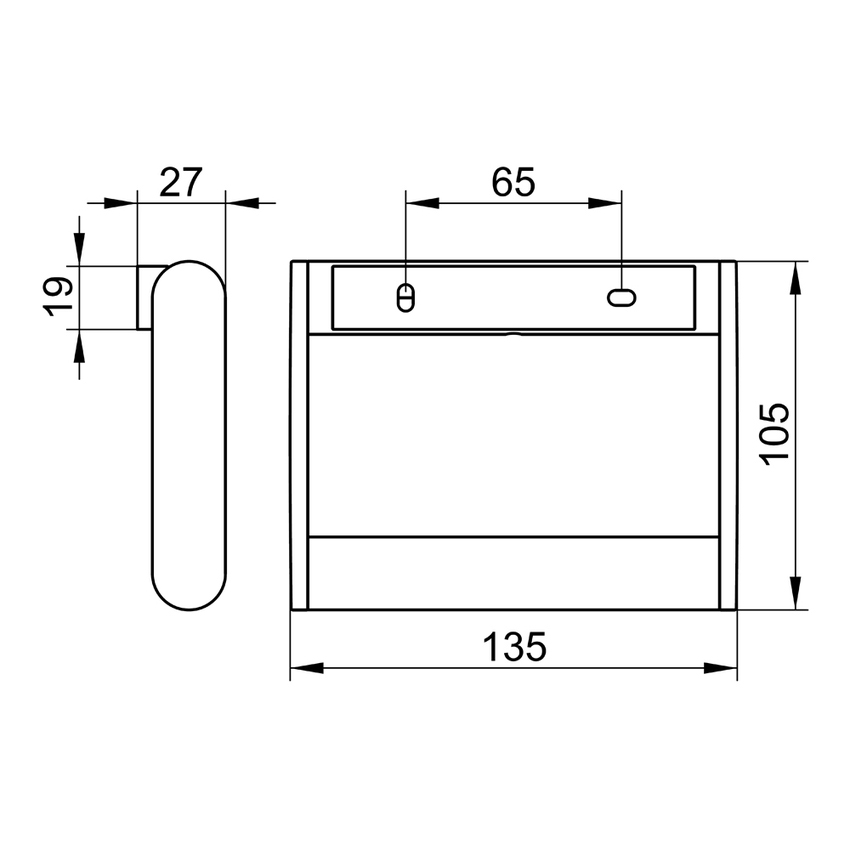 Immagine di Keuco PLAN portarotolo per larghezza rotoli 100-120 mm, finitura cromo 14961010000