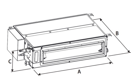 Immagine di Aermec MPG350D unità interna canalizzabile monosplit 12000 BTU MPG350D