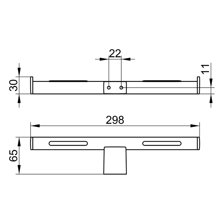 Immagine di Keuco PLAN portarotolo doppio, per larghezza rotoli 100-120 mm, finitura cromo 14963010003