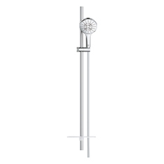 Immagine di Grohe RAINSHOWER SMARTACTIVE 130 CUBE set asta doccia con 3 getti, con manopola doccia, asta doccia, supporto a parete, flessibile e mensola porta oggetti, finitura cromo 26548000