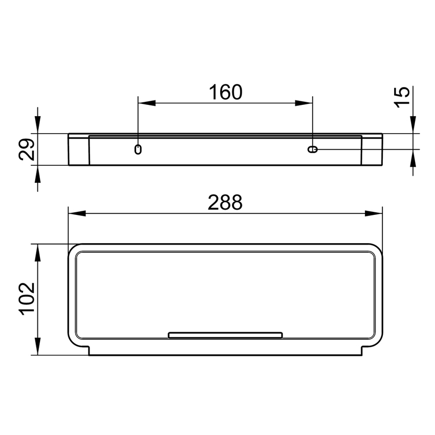 Immagine di Keuco PLAN cestino doccia con supporto in metallo finitura cromo e bacinella estraibile in plastica colore grigio scuro 14958010037