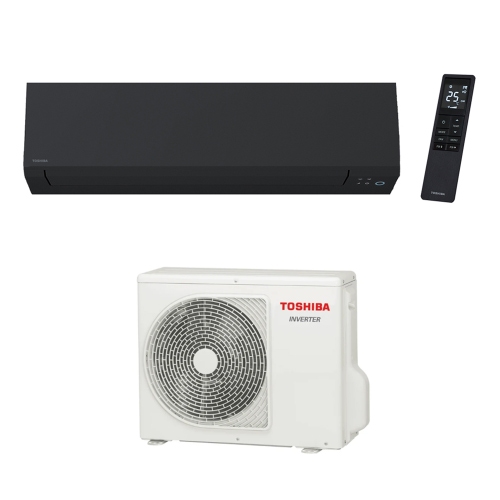 Immagine di Toshiba SHORAI EDGE BLACK Climatizzatore a parete monosplit inverter Wi-Fi colore nero | unità esterna 5 kW unità interna 18000 BTU RAS-B18G3KVSGB-E+RAS-18J2AVSG-E1