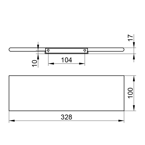 Immagine di Keuco Mensola per doccia, finitura alluminio anodizzato argento 11558170000