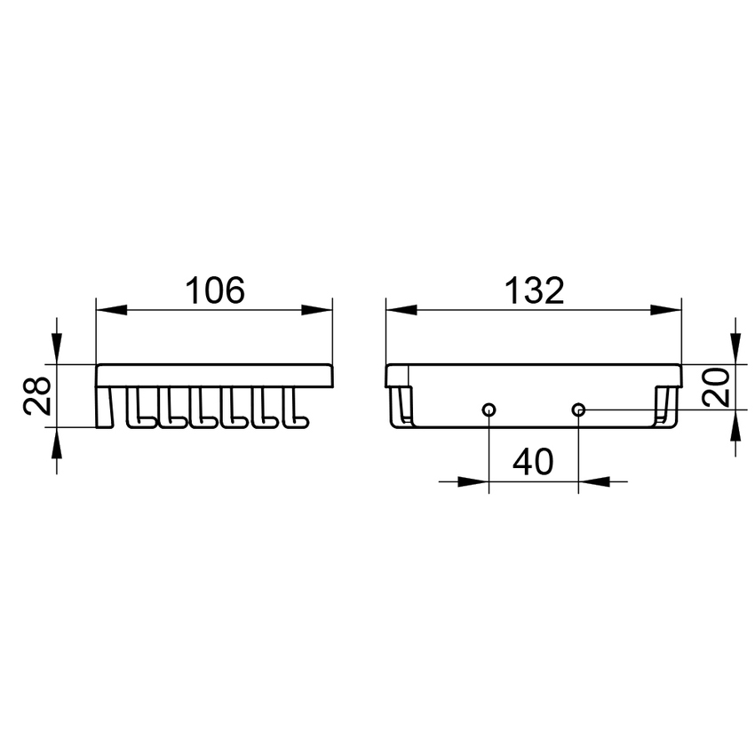 Immagine di Keuco Cestino doccia L.13 cm, estraibile, con fissaggio nascosto, finitura cromo 24941010000