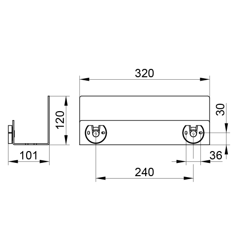 Immagine di Keuco Mensola per doccia, da appendere, con fessura per il drenaggio acqua e gancio integrato, colore nero finitura opaco 24952370000