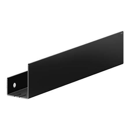Immagine di Keuco Mensola doccia, realizzata su misura L.40-60 cm, rimovibile, con fissaggio a scomparsa e fessura di drenaggio acqua con gancio integrato, colore nero finitura opaco 24953370100
