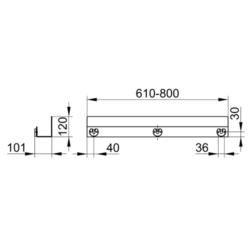 Immagine di Keuco Mensola doccia, realizzata su misura L.61-80 cm, rimovibile, con fissaggio a scomparsa e fessura di drenaggio acqua con gancio integrato, colore bianco 24953510200