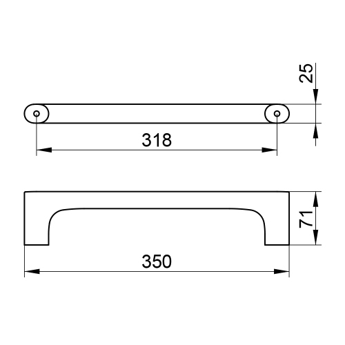 Immagine di Keuco EDITION 400 maniglione L.35 cm, finitura cromo 11507010000
