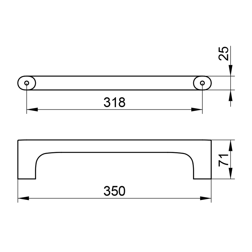 Immagine di Keuco EDITION 400 maniglione L.35 cm, finitura cromo 11507010000